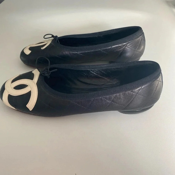 Chanel Vintage Cambon Ballet Flats - Picture 1 of 11